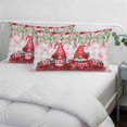 thumbnail image 3 of Red Gnomes Pillow Covers, Linen Long Throw Pillow Case, Valentine Roses Love Leaves Pink Plaid Holiday Pillow Protector Decorative Cushion Cover for Living Room/Bedroom 20" x 36", 3 of 8