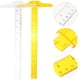 thumbnail image 2 of 2 uds reglas en forma de T regla de doble escala regla de medición de plástico herramienta de medición, 2 of 6