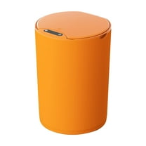 Automatic Trash Can Garbage Can Versatile Waste Can Space Saving Wastebasket Smart Trash Can for Bedroom Kitchen Orange 14L
