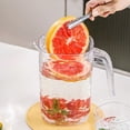 thumbnail image 4 of Cold Water Kettle Large Capacity | Dopamine Inspired Ripple Texture | Home Living Room Beverage Dispenser | Tea Brewing | Cold Brew Juice Pitcher | Includes 3 Plastic Cups | 21x13x13cm, 4 of 6