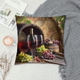 thumbnail image 2 of Orinice Wine Grapes Barrel Graphic Decorative Throw Pillow Cover for Home, Couch, Living Room, Bed, Sofa - Square High-Quality 1PC 20x20in, 2 of 5