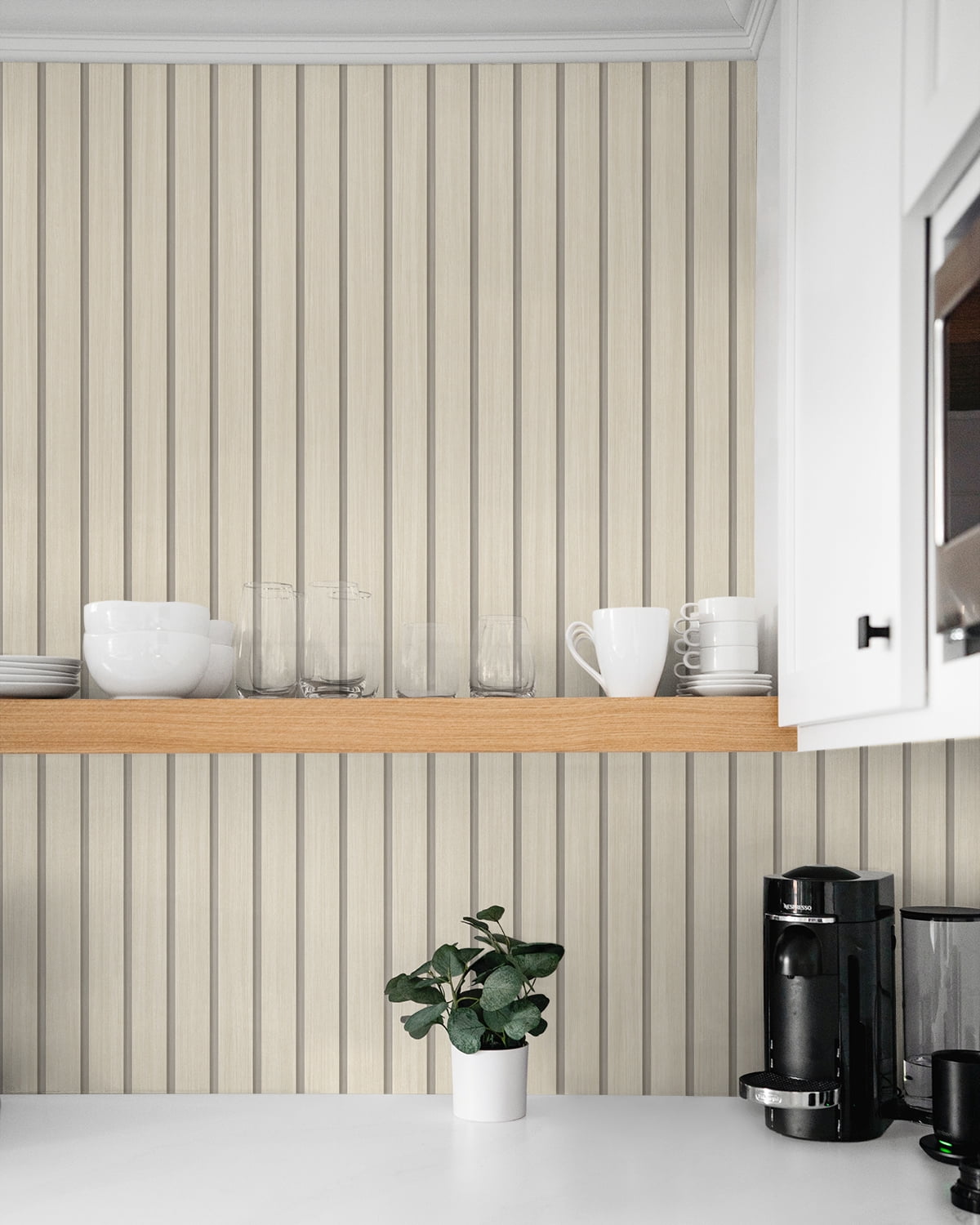 Stacy Garcia Home Faux Wooden Slats Peel and Stick Wallpaper
