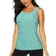 thumbnail image 1 of Fotbe Teal Turquoise Glitter Blusas Sin Mangas para Mujer – Estilo Casual, Corte Suelto, Slim-Fit, Cuello Redondo Deportivo, Tops de Verano para Gimnasio y Yoga-X-Large, 1 of 7