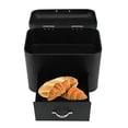 thumbnail image 5 of Iron Bread Storage Container, Keep Iron Home Bread Container Large Capacity for Countertop (Black), 5 of 7