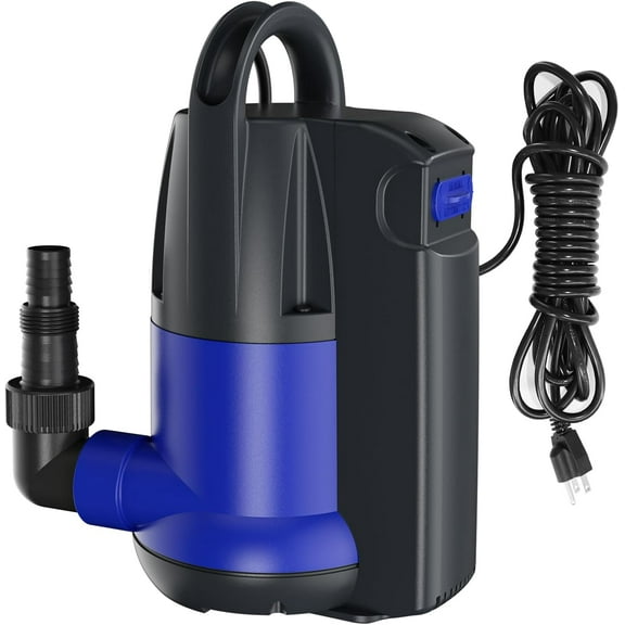 1 HP Automatic Submersible Water Pump, Portable Sump Pump with Integrated Float Switch 4000GPH Utility Pumps for Pool Tub Garden Pond Flooded Basement Draining