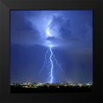 thumbnail image 2 of Taylor, Douglas 12x12 Black Modern Framed Museum Art Print Titled - Blue Lightning Sq, 2 of 5