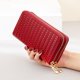 thumbnail image 3 of Cartera de mujer larga con doble cremallera, bolso de mano de gran capacidad, bolso de mujer de charol para teléfono móvil, 3 of 4