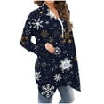 thumbnail image 6 of Christmas Cardigan for Women Open Front Knit Sweater Long Sleeve Casual Holiday Tops Xmas Tree Graphic Coat, 6 of 6