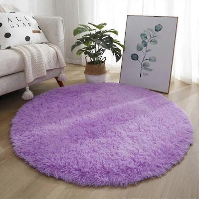 Plush Round Rug Mat Fluffy White Carpets for Living Room Soft Home Decor Bedroom Kid Room Decoration Salon Thick Pile Rug
