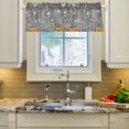 thumbnail image 2 of Yayeee Kitchen Valance Rod Pocket 54" x 18" Living Room Window Curtain, Gray Halloween Dancing, 2 of 6