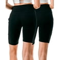 thumbnail image 5 of 2 Pack Women's High Waisted Biker Shorts With Pockets Tummy Control Active Bike Short, 5 of 5