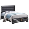 thumbnail image 2 of Glory Furniture Liverpool Contemporary Wood Veneer King Storage Bed in Black, 2 of 5