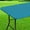 Teal, variant on Rectangle Vinyl Table Cloth, Elastic Fitted Flannel Backed Plastic Table Covers for 5 Foot Folding Tables, Waterproof for Picnic, Camping, Indoor and Outdoor ( 30 x 60 inch)