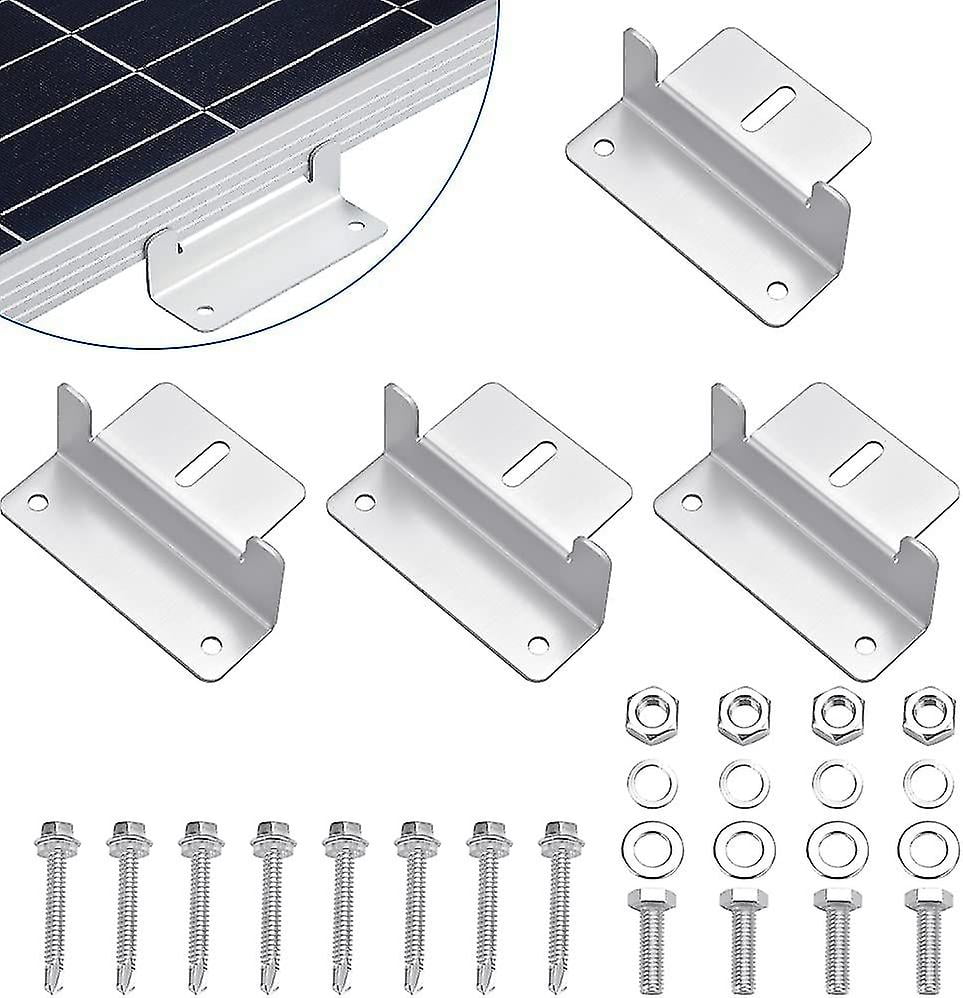 4 Pieces Solar Panel Mounting Solar Panel Bracket Z-solar Bracket Z ...