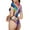 Rainbow Poodle Urban Street, variant on Rainbow Wings Majestic Dragon Womens One Piece Swimsuits Modest Tummy Control Bathing Suits Lace Up Slimming Swim Suit-Small