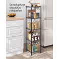 thumbnail image 3 of Estantería de Baño, Estantería Metal, 5 Hojas de PP, 30 x 30 x 123.5 cm, Diseño Expandible, Carga 100 kg, Negro y Traslúcido, 3 of 8