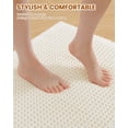 thumbnail image 3 of Smiry Waffle Bathroom Rugs 36x24, Extra Soft Absorbent Bath Mat, Non Slip Quick Dry Bath Rugs for Bathroom Floor, Tub and Home Decor with Tassels Boho, Cream, 3 of 7