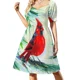 thumbnail image 1 of Cardinal in The Pines - Vestido sin mangas al óleo vestidos para mujer vestidos de manga larga Vestido de noche Vestido, 1 of 5