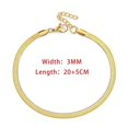 thumbnail image 1 of Blade Snake Chain Anklet For Women Width 3/4/5mm Gold Color Foot Bracelet On Leg Stainless Steel Chain Beach Accessories Jewelry, 1 of 5