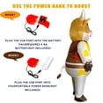 thumbnail image 6 of Inflatable Cowboy Cow Costume - Western-Themed Farm Animal Outfit For Parties & Events,Height 4'11"-6'3",Cow, 6 of 9