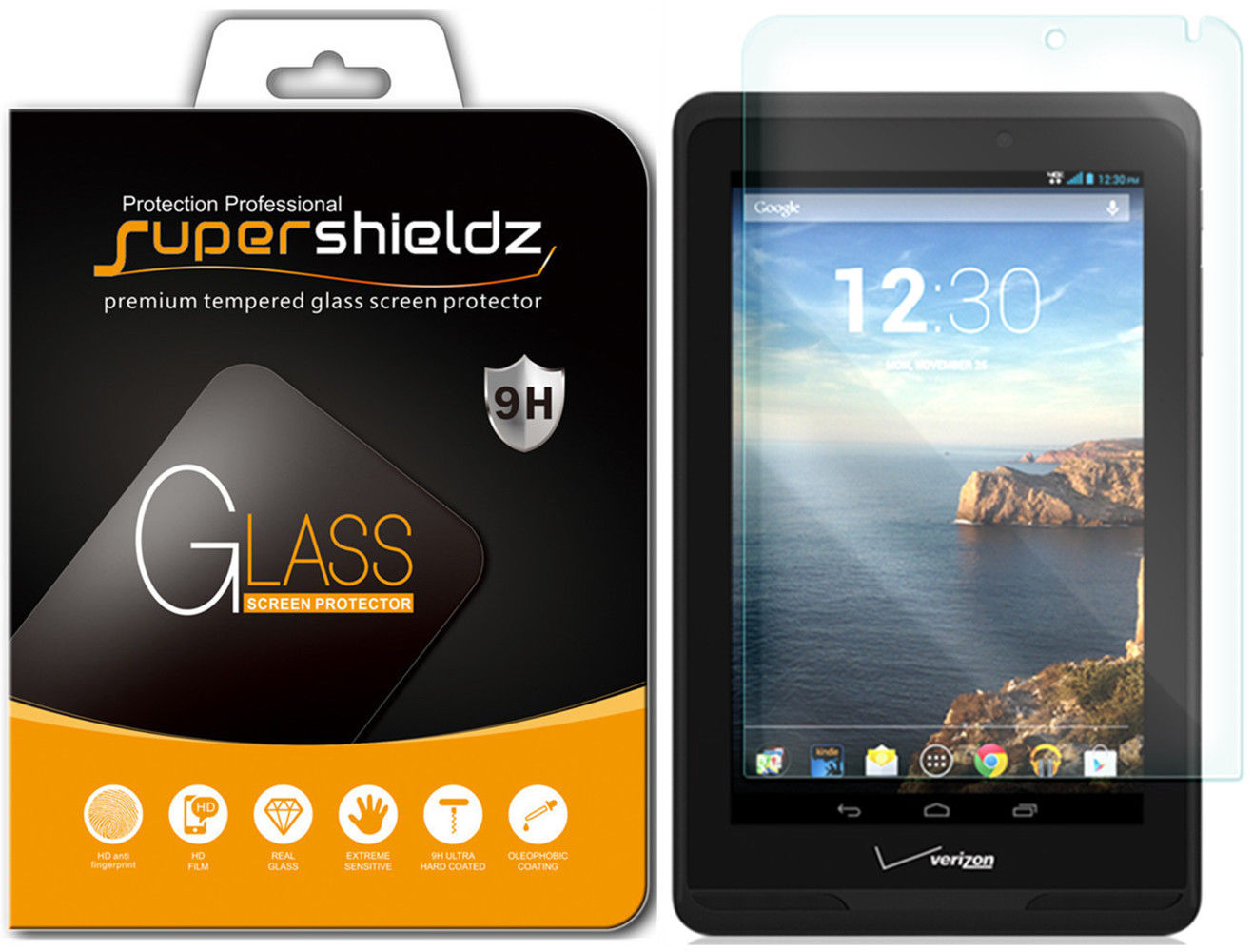 [2Pack] Supershieldz for Verizon Ellipsis 7 Tempered Glass Screen