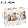 thumbnail image 4 of Cats White Storage Basket Foldable Laundry Basket Shelf Kids Toy Storage Container Organizer with Handles, 4 of 7
