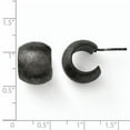 thumbnail image 2 of Boucles d'Oreilles Créoles en Argent Sterling 925 Plaqué Noir à Griffer Poteau C Rondes J, 2 of 6