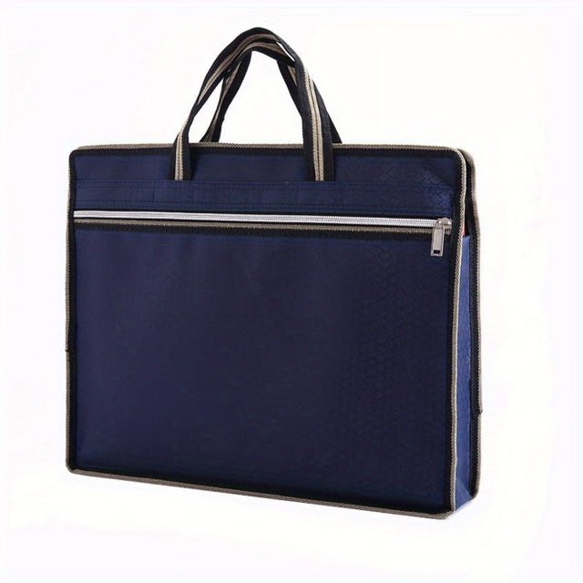 Maletín de negocios elegante: bolso para portátil de gran capacidad con doble cremallera y diseño portátil