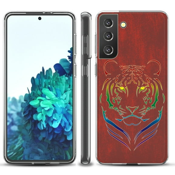 Slim-Fit TPU Protective Phone Case compatible with Samsung Galaxy S21  5G / S21 PLUS 5G, by OneToughShield ® - Night Tiger