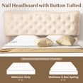 thumbnail image 5 of Infans Queen Upholstered Platform Bed Frame Button-Tufted Headboard Mattress Foundation, 5 of 7