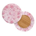thumbnail image 2 of ZIATUBLE Cherry Blossom Round Stool Cover Cushion Reusable Round Protective Cover 12"-14" Washable Chair Seat Slipcover with Elastic Bands Round Bar Stool Cover Set of 2 Home Decor, 2 of 6