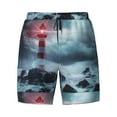 thumbnail image 5 of Rocae Lighthouse in a Stormy Sea for Men's Swim Trunks Quick Dry With Two Side Pockets and One Lined Patch PocketXX-Large, 5 of 9