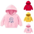 thumbnail image 2 of Utoimkio Toddler Kid Boy Girls Long Sleeve Hooded Sweatshirts Cute Print Pullover Top Fall Blouses for Kids, 2 of 3