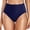 Navy, variant on Product Classification Swim Pants Classic Comfort High Waisted Solid Split Design for Women Plus Size Swim Trunk