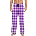 thumbnail image 5 of Xcmzpl Mens Pajama Pants Cotton Lightweight Plaid Sleep Lounge Pants Elastic Waist Drawstring Baggy PJ Bottoms with Pockets, 5 of 7