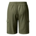 thumbnail image 3 of Mens Cargo Pants Shorts Cargo Pants With Stretch Solid Army Green Xl, 3 of 5