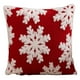 thumbnail image 1 of Funda Almohada para Festival Cojín Navideña Wdftyju Copo Nieve Grande Color Rojo, 1 of 9