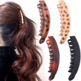 thumbnail image 1 of Alpinleux Paquete de 4 pinzas para el cabello de plátano para mujer, clip de plátano grande para cabello grueso, cabello fino, pinzas de plátano con garra grande, accesorios para el cabello (negro, ma, 1 of 5
