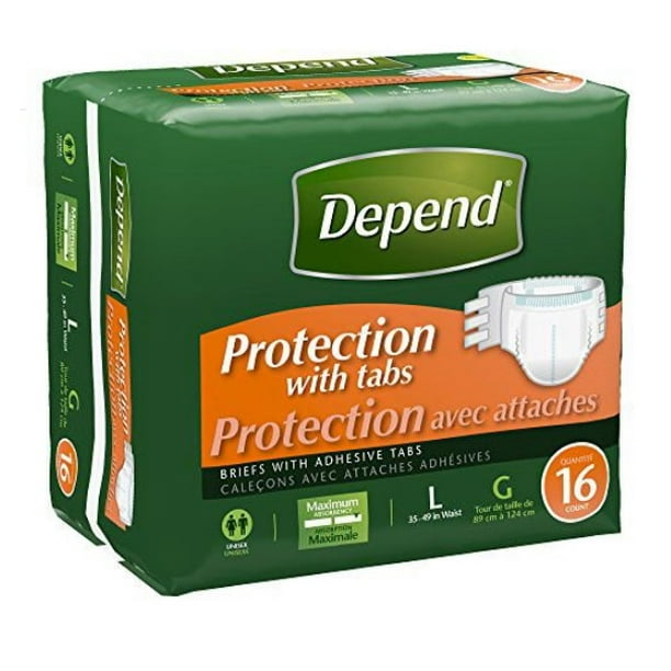Depend Adult Incontinent Brief Tab Closure Disposable Heavy Absorbency