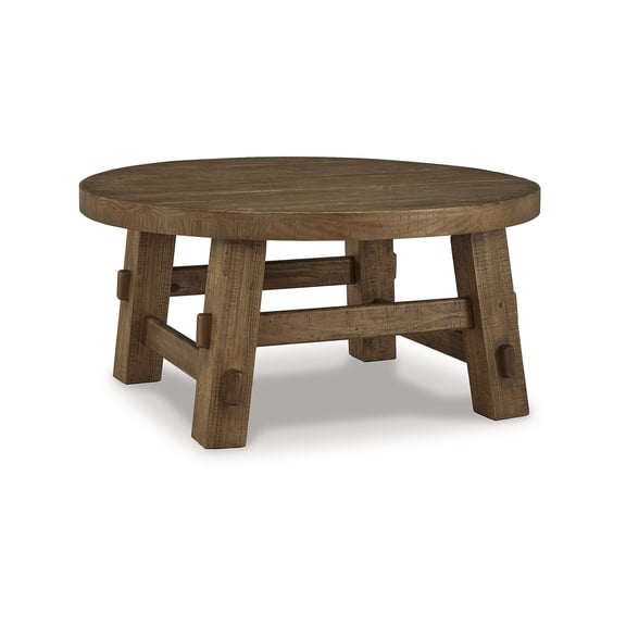 Signature Design by Ashley Mackifeld Round Coffee Table, Warm Brown
