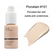 Matte Oil Control Full Coverage Foundation, 30ml Long Lasting Waterproof PHOERA Soft Matte Liquid Foundation