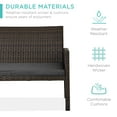 thumbnail image 4 of Best Choice Products 4-Piece Outdoor Wicker Patio Conversation Furniture Set w/ Table, Cushions - Brown/Stone Gray, 4 of 8