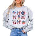 thumbnail image 2 of 4th of July Patriotic Sweatshirt for Women & Kids USA Red White Blue Family Matching Crewneck Gray Sweatshirt Adult Medium, 2 of 7