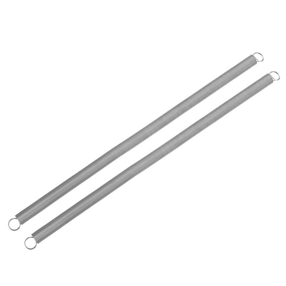 Uxcell 2 Pack 0.8x12x300mm Extension Springs, 304 Stainless Steel Extended Compression Spring Steel Dual Hook Tension Springs for Machinery Construction Industrial Home Repairs Silver