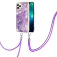 thumbnail image 2 of Funda de TPU con acabado en mármol galvanizado para iPhone 13 Pro Max, color morado 002, 2 of 4