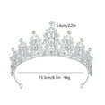 thumbnail image 5 of Shimmering Bridal Tiaras Crowns Hairhoop With Rhinestones For Women Evening Party, 5 of 18