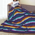 thumbnail image 6 of Fuzoiu Colorful Mexican Stripes Print Ultra-Soft Micro Fleece Blanket,All Seasons Flannel Throw, Lightweight Blanket for Bed, Sofa, Couch, Movie Night, Camping, and Travel-50"x40", 6 of 7