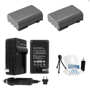 2-Pack NB-2L / NB-2LH High-Capacity Replacement Batteries with Rapid Travel Charger for Canon Digital Rebel XT, XTi, EOS 350D, 400D Digital Cameras. UltraPro Deluxe Accessory Set Included