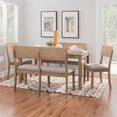 thumbnail image 2 of Bowery Hill Contemporary Wood Dining Table in Washed Gray Finish, 2 of 15