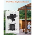 thumbnail image 2 of VEVOR 4x4 Inch Pergola Bracket Kit Inner 3.5x3.5 4-Way Brackets 2 Pcs with 2 Bases, 2 of 9
